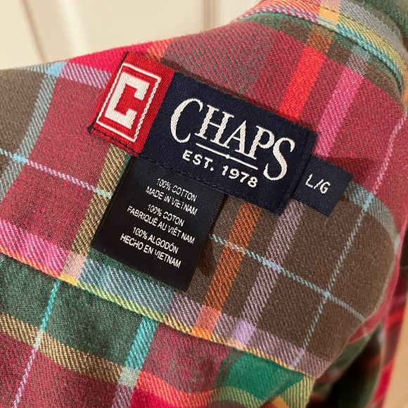 Vintage Unisex Chaps Flannel - Picture 3 of 4